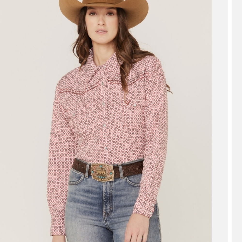 Vintage 80s Fenton Red Plaid Western Button Down Women's Shirt Size 15/16 - Picture 14 of 14